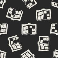 doodle book seamless pattern background N2