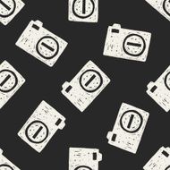 doodle camera seamless pattern background N2