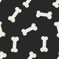 doodle dog food bone seamless pattern background