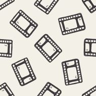 Doodle Film seamless pattern background