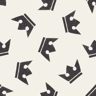 doodle king crown seamless pattern background N2