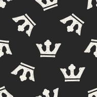 doodle king crown seamless pattern background N3