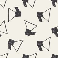 Doodle Megaphone seamless pattern background N2