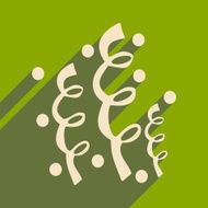 Flat with shadow icon and mobile applacation serpentine
