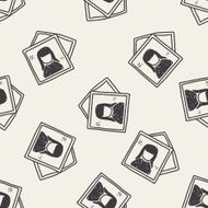 Doodle Photo seamless pattern background N2