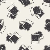 Doodle Photo seamless pattern background N4