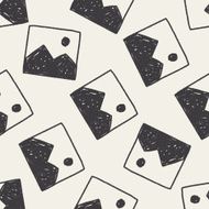 Doodle Photo seamless pattern background N5