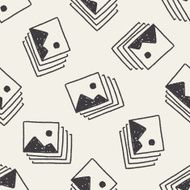 Doodle Photo seamless pattern background N6