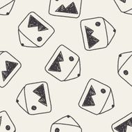 Doodle Photo seamless pattern background N7