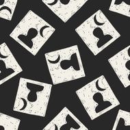 Doodle Photo seamless pattern background N10