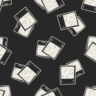 Doodle Photo seamless pattern background N11