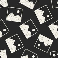 Doodle Photo seamless pattern background N12