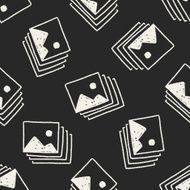 Doodle Photo seamless pattern background N13