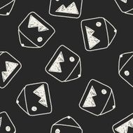 Doodle Photo seamless pattern background N14