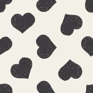 Doodle poker Heart seamless pattern background