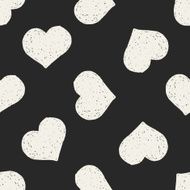 Doodle poker Heart seamless pattern background N2