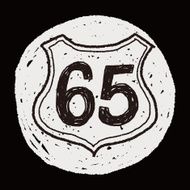 doodle road sign N16