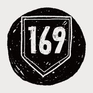 doodle road sign N18