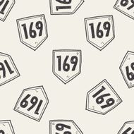 doodle road sign seamless pattern background
