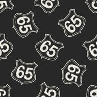 doodle road sign seamless pattern background N4