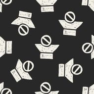 doodle Sound seamless pattern background N2