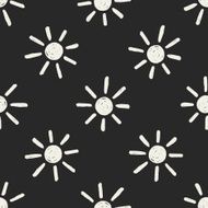 doodle sun seamless pattern background N4