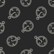 doodle watch seamless pattern background N2