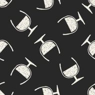 Doodle Wine seamless pattern background N2