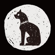 egypt cat doodle N5