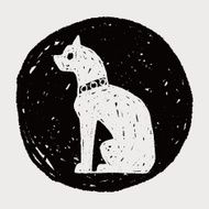 egypt cat doodle N6