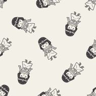 egypt doodle seamless pattern background