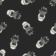 egypt doodle seamless pattern background N2