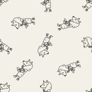 egypt god doodle seamless pattern background N2