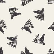 egypt god doodle seamless pattern background N5