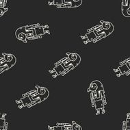egypt god doodle seamless pattern background N6