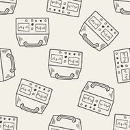 electricity measurer doodle seamless pattern background