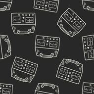 electricity measurer doodle seamless pattern background N2