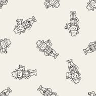 Explorer doodle seamless pattern background