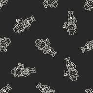 Explorer doodle seamless pattern background N2