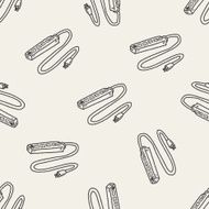 Extension cord doodle seamless pattern background