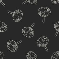 Fan doodle seamless pattern background N2