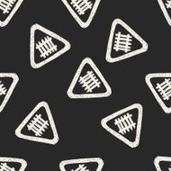 fence sign doodle seamless pattern background