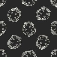 Extension cord doodle seamless pattern background N4