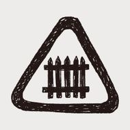 fence sign doodle N4