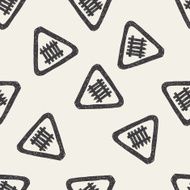 fence sign doodle seamless pattern background N2