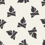 fire doodle seamless pattern background