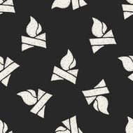 fire doodle seamless pattern background N2