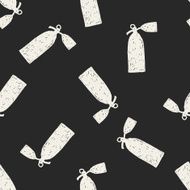 Fire extinguisher doodle seamless pattern background
