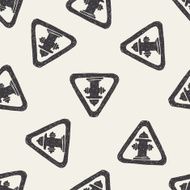 Fire hydrant doodle seamless pattern background