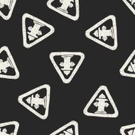Fire hydrant doodle seamless pattern background N2